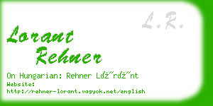 lorant rehner business card
